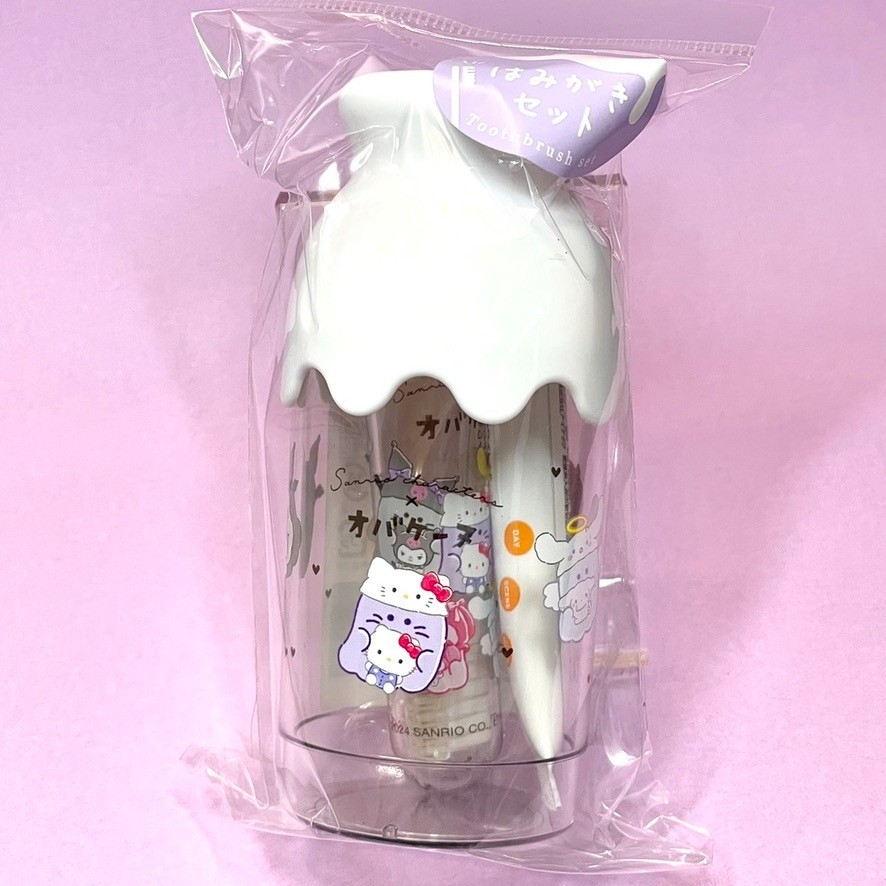 Obakenu × Sanrio Characters Toothbrush Set 2024 Hello Kitty Limited Japan E402