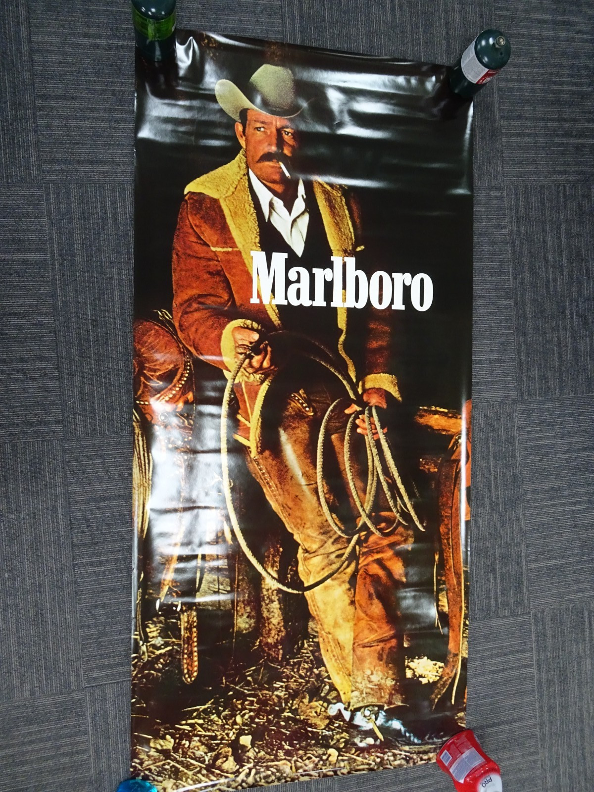 Vintage Marlboro Man Darrel Winfiel Cowboy Door Poster 75