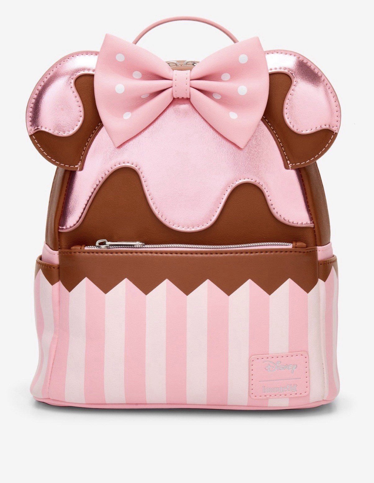 Loungefly Disney Minnie Strawberry Chocolate Cupcake Mini Backpack Loungefly Disney Minnie Strawberry Chocolate Cupcake Mini Backpack