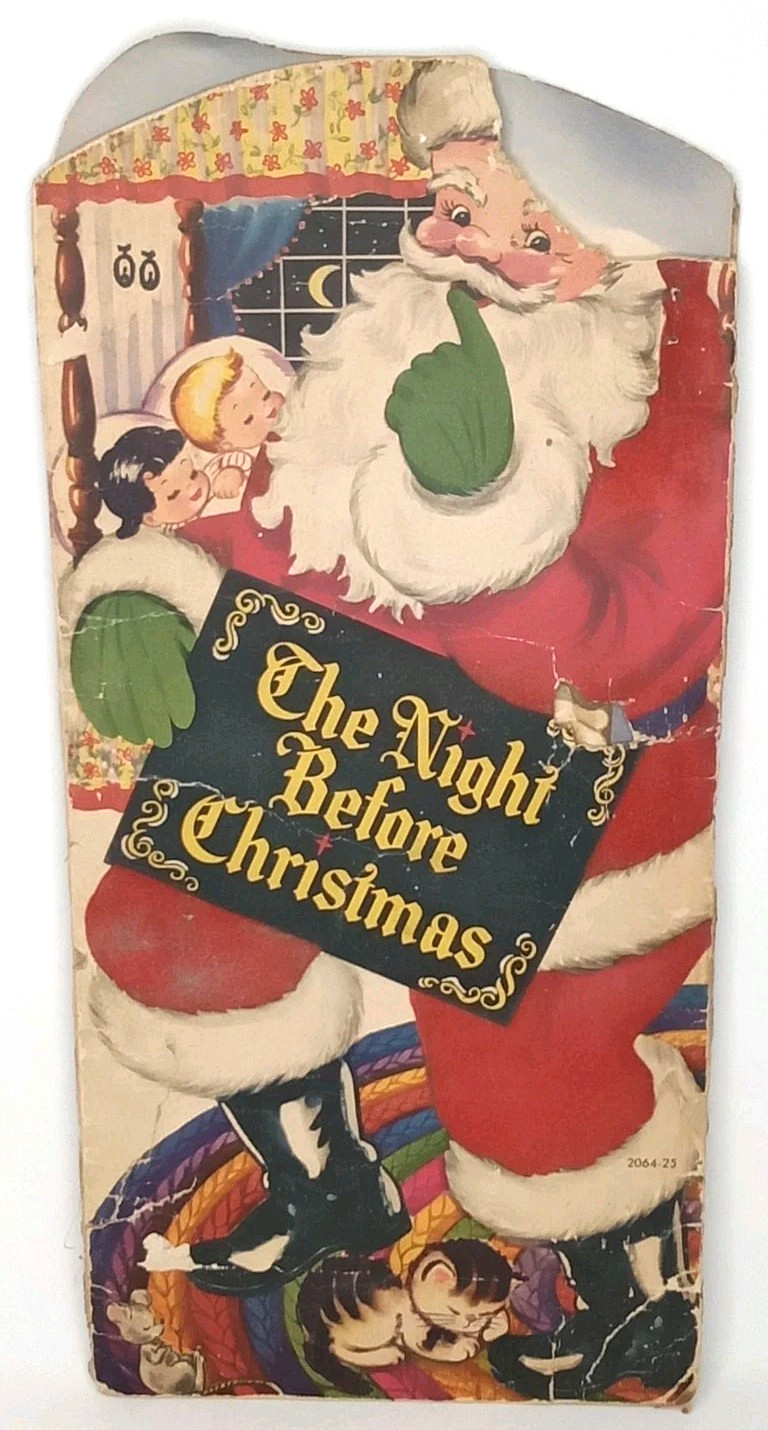 Antique 1949 Paperback Book Whitman Twas The Night Before Christmas Made In USA