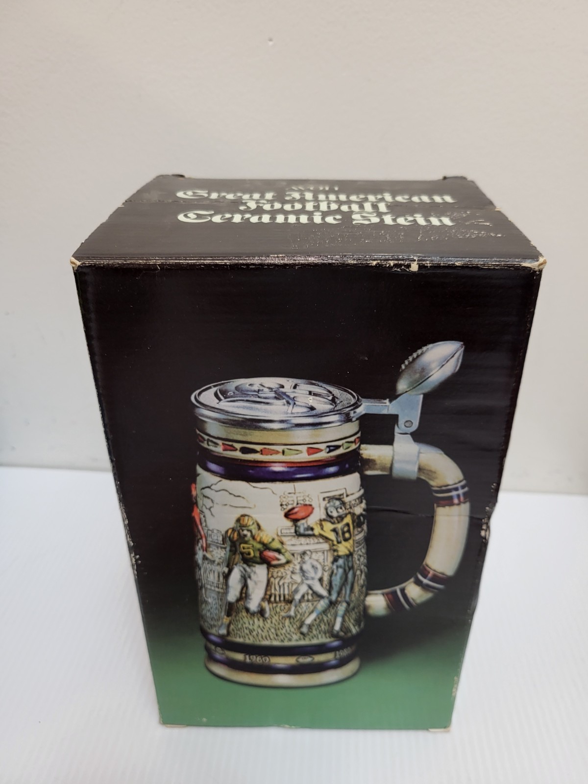 Avon 1983 Great American Football Ceramic Beer Stein Avon 1983 Great American Football Ceramic Beer Stein