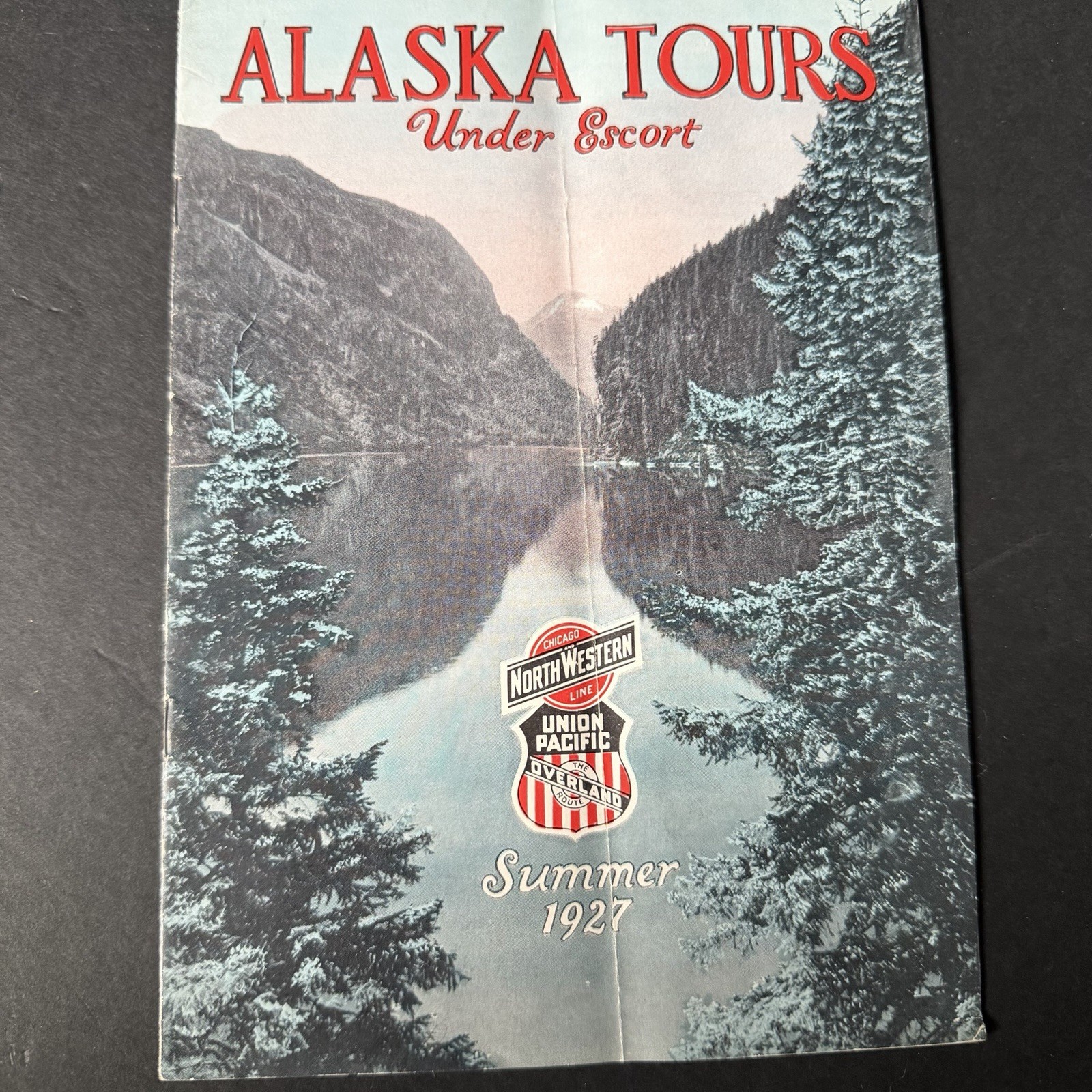 1927 Alaska Tours Brochure Union Pacific Chicago North Western Railroad Map