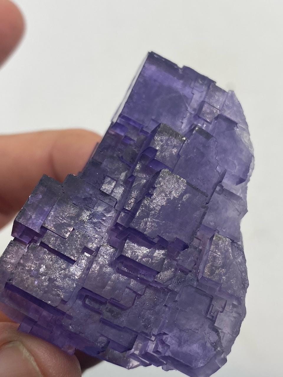 Extra HQ Blue/Purple Stepped Fluorite Cube Extra HQ Blue/Purple Stepped Fluorite Cube