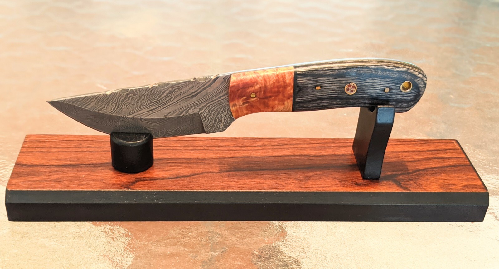 Knife Display Case Fixed Wood Stand Dagger Bowie EDC Blade Bayonet Sword Holder