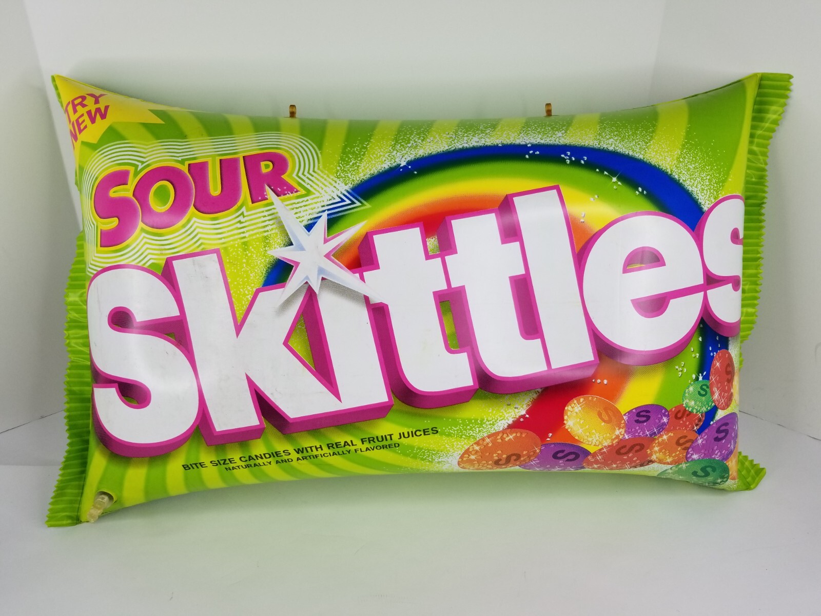 Vintage 2000 Sour Skittles Inflatable Candy Advertising Promo Display READ