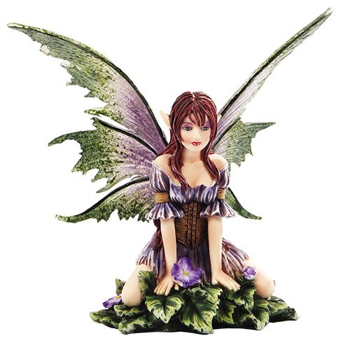 Cold Cast Resin Amy Brown Fantasy Wild Violet Faery Mushroom Decorative Figurine