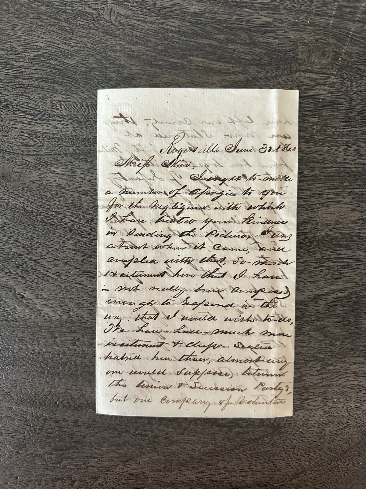 1863 Civil War Rogersville TN Letter Group Basil Duke Andrew Johnson content