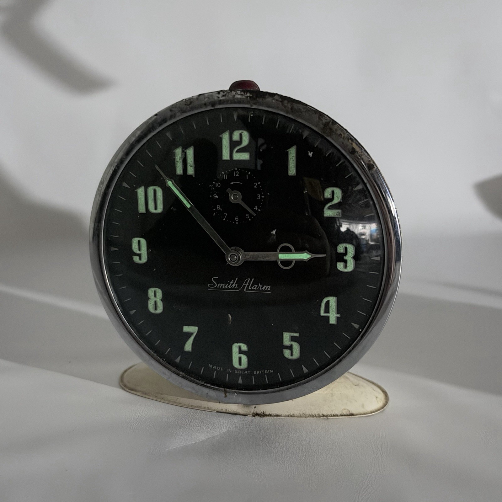 1950s Smiths Smith Alarm Clock Beige Mechanical As Is Made In Britain