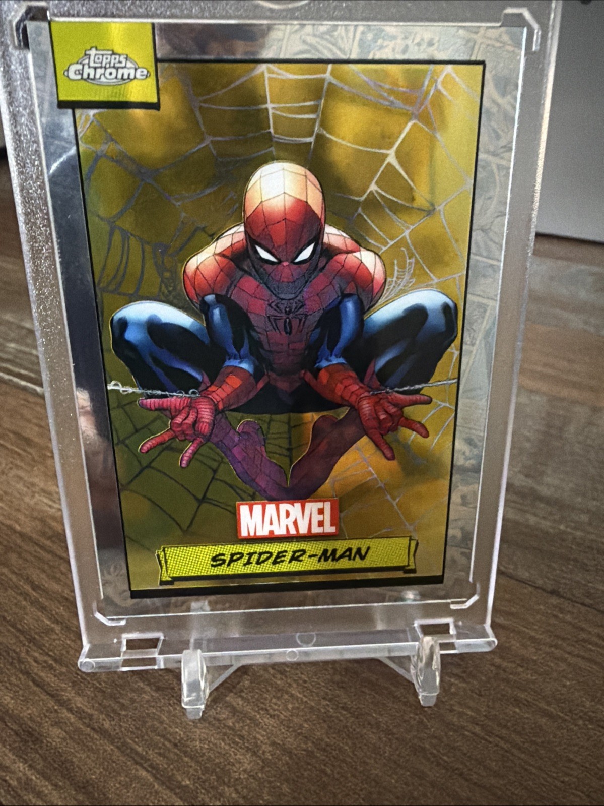2024 Topps Chrome Marvel Spider-Man #1 Base Card Beautiful Mint In Mag Disney