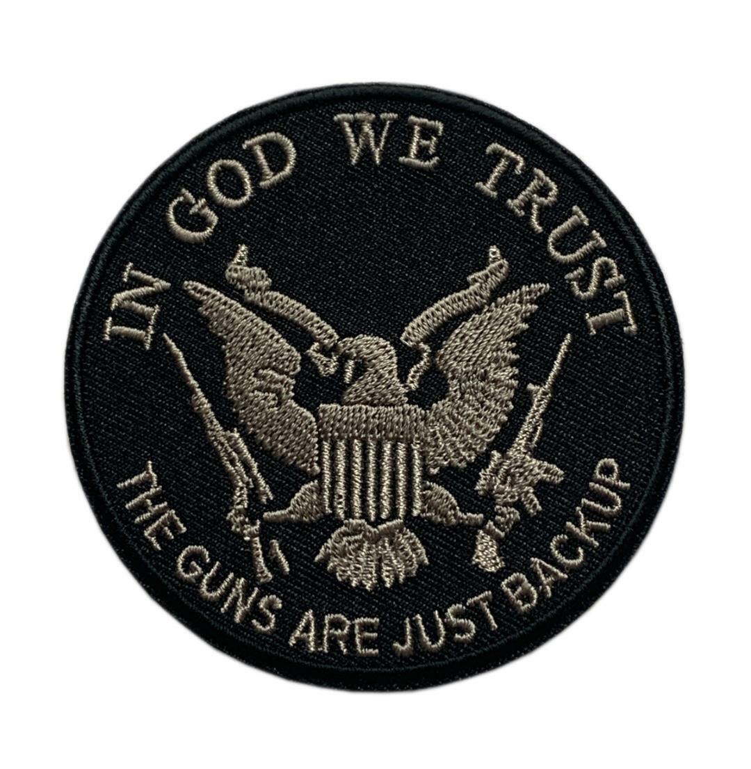 in God We Trust 2nd Amendment Patch [3.0 inch -Hook Fastener -ZL8]