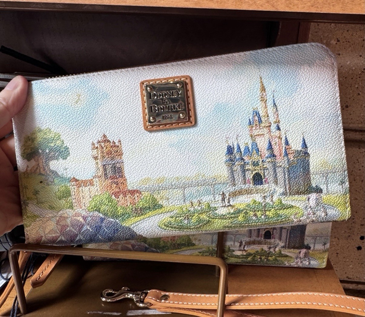 2026 Walt Disney World 55th Anniversary Dooney & Bourke Castle Wristlet Wallet