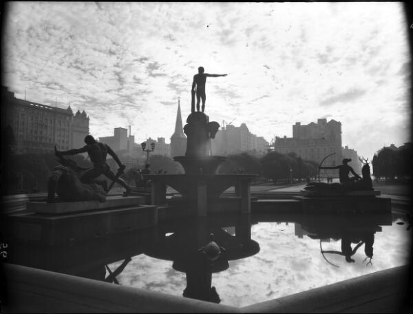 NSW Archibald Fountain Hyde Park Archibald Memorial Fountain Apo - Old Photo