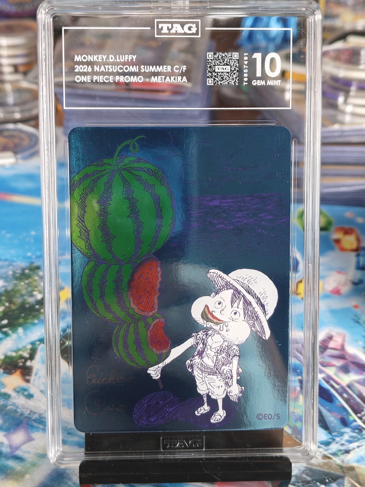 Monkey.D.Luffy 2026 One Piece Natsucomi Summer Metakira Promo TAG 10 WATERMELON