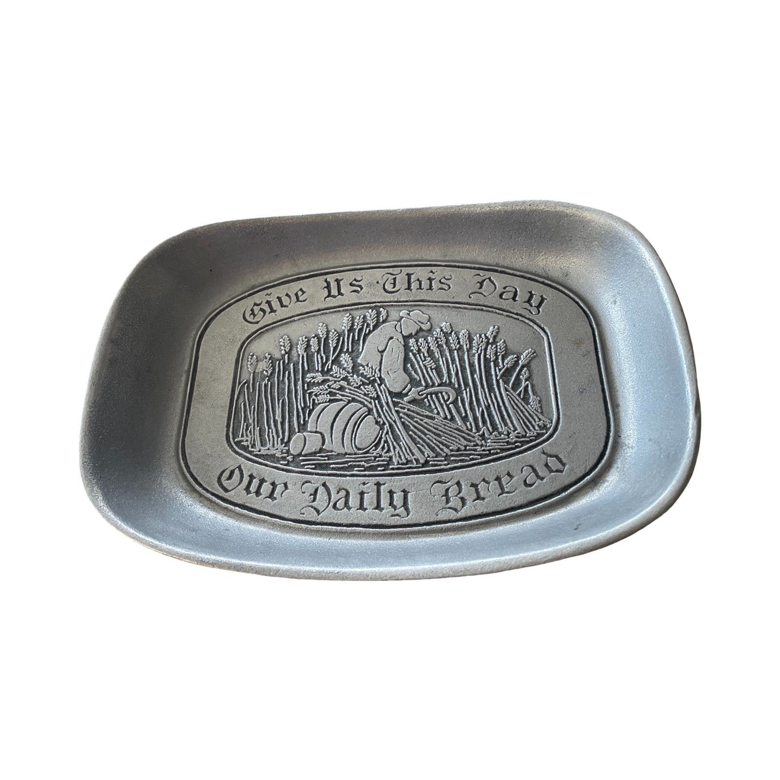 Wilton Armetale Serve Ware Plate Give Us This Day Our Daily Bread.