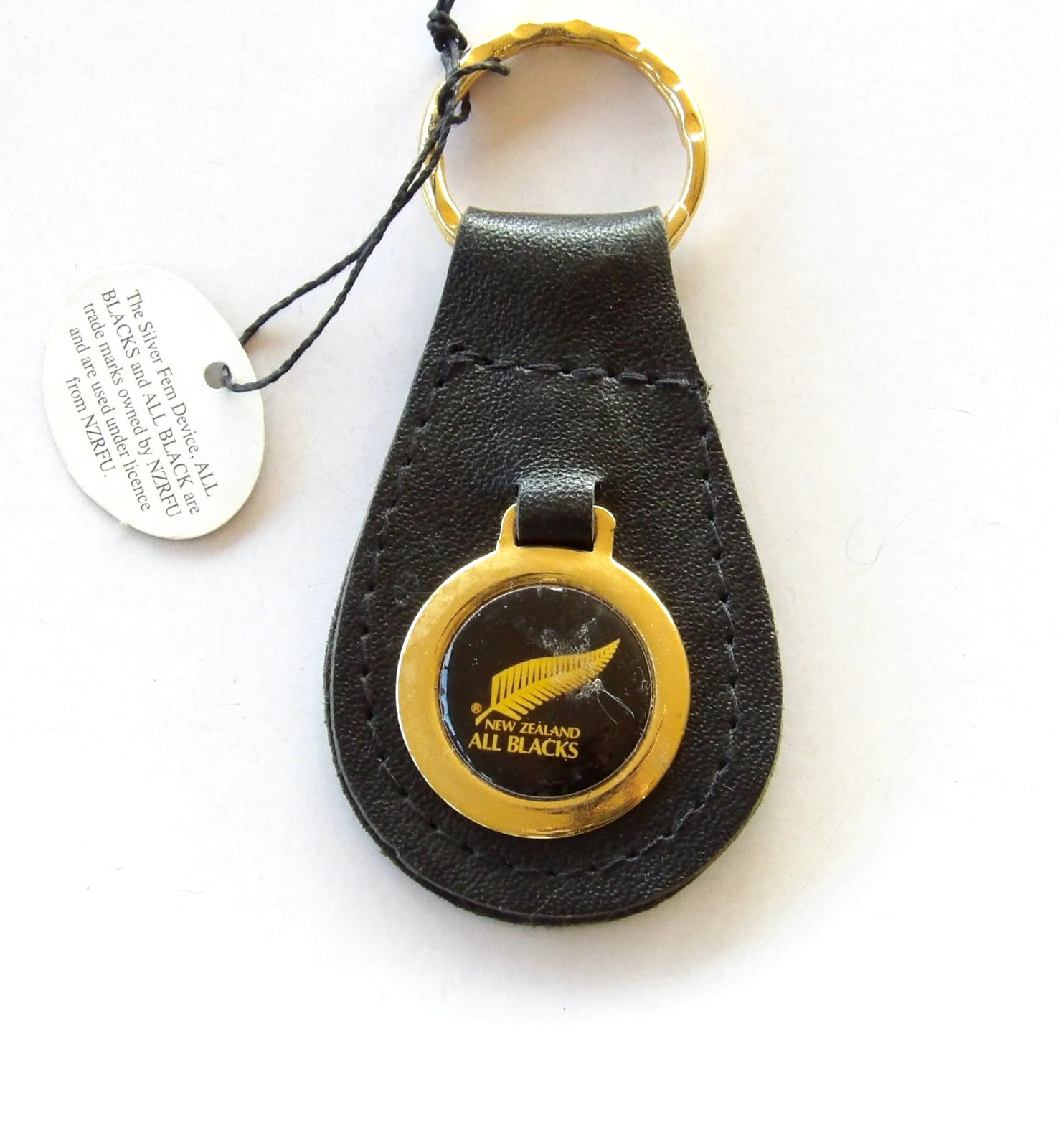 Vintage New Zealand All Blacks Rugby League NZRFU Souvenir Keyring Key Chain