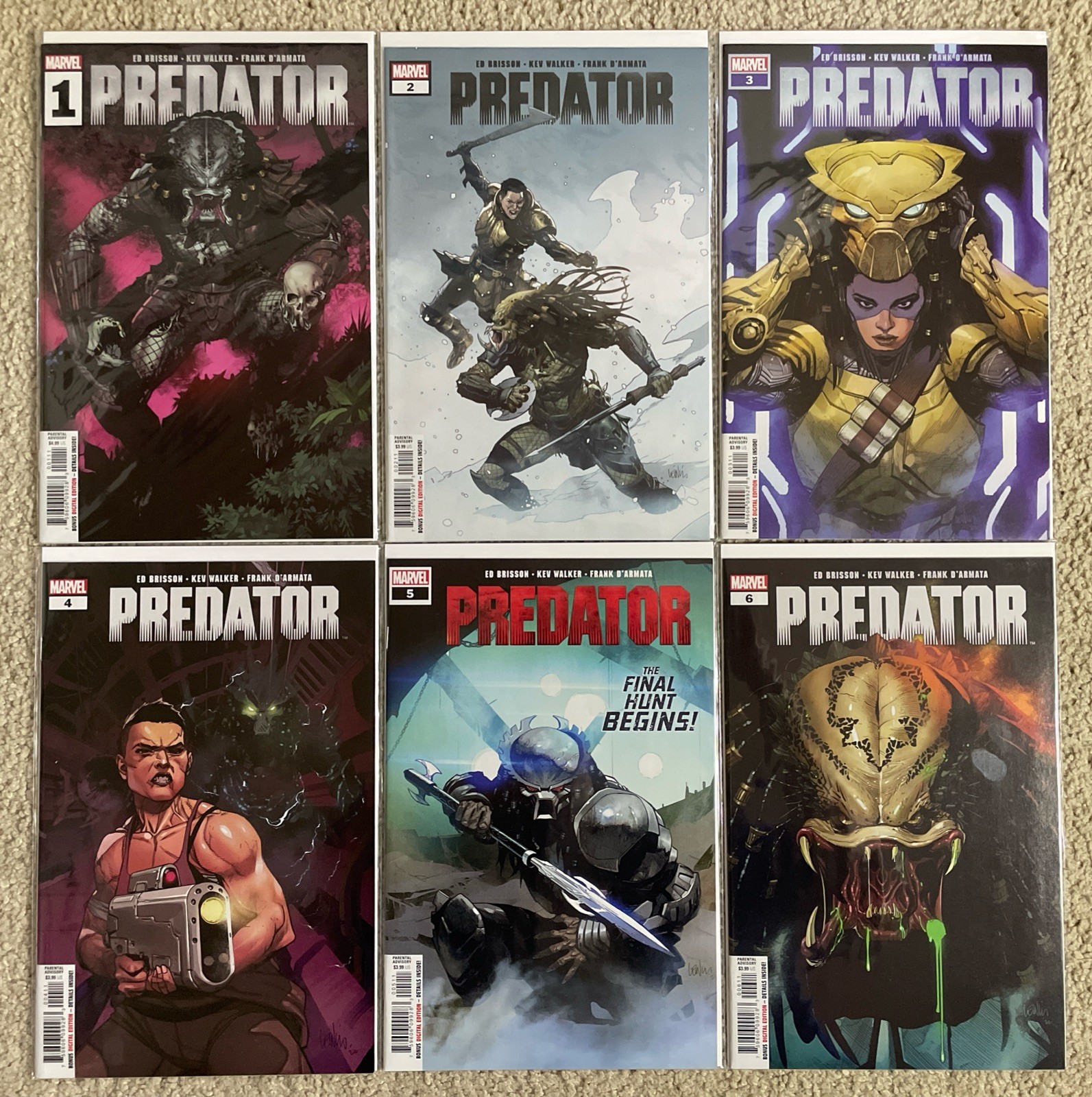 Predator #1-6 (1 2 3 4 5 6) Complete 1st Series Set 2022 Marvel Comics Lot