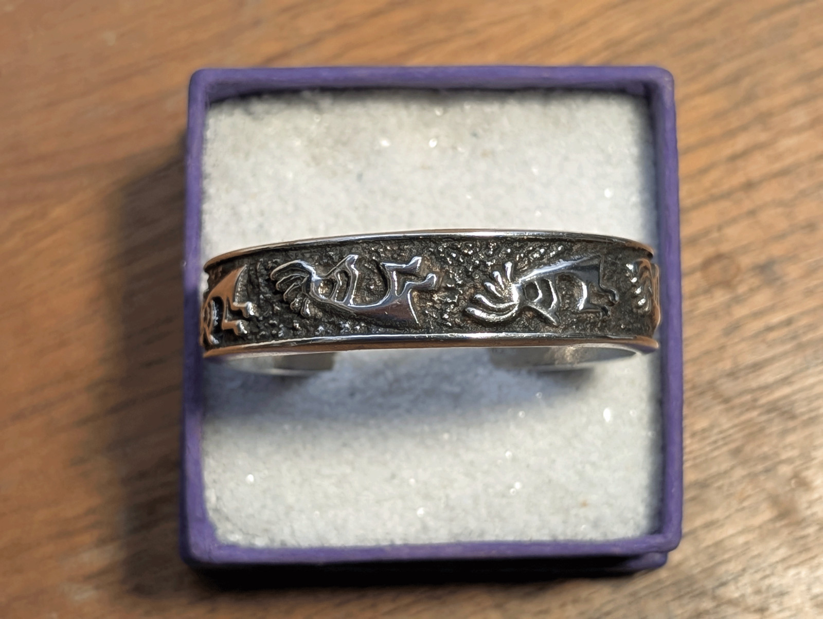 Navajo Sterling Silver Kokopelli Cuff by Alvin Thompson ~ 58 Grams