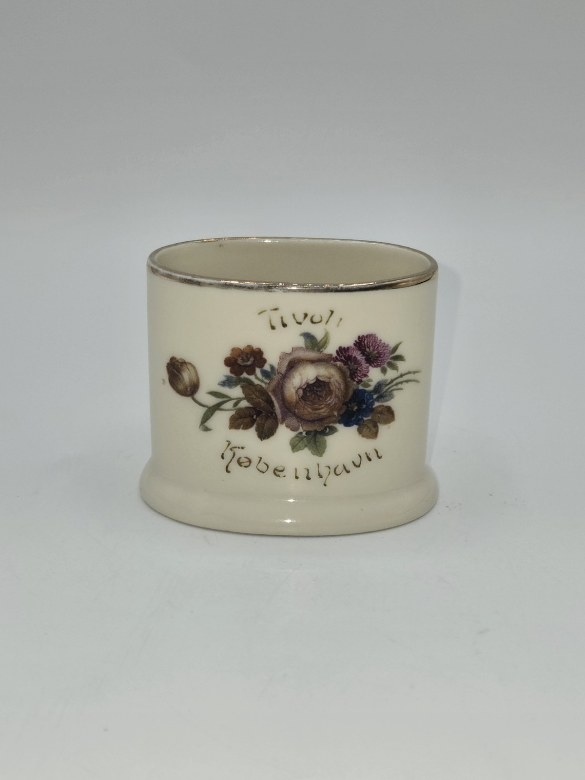 Vintage Københavns Porcellains Maleri Tivoli Porcelain Match Holder Denmark