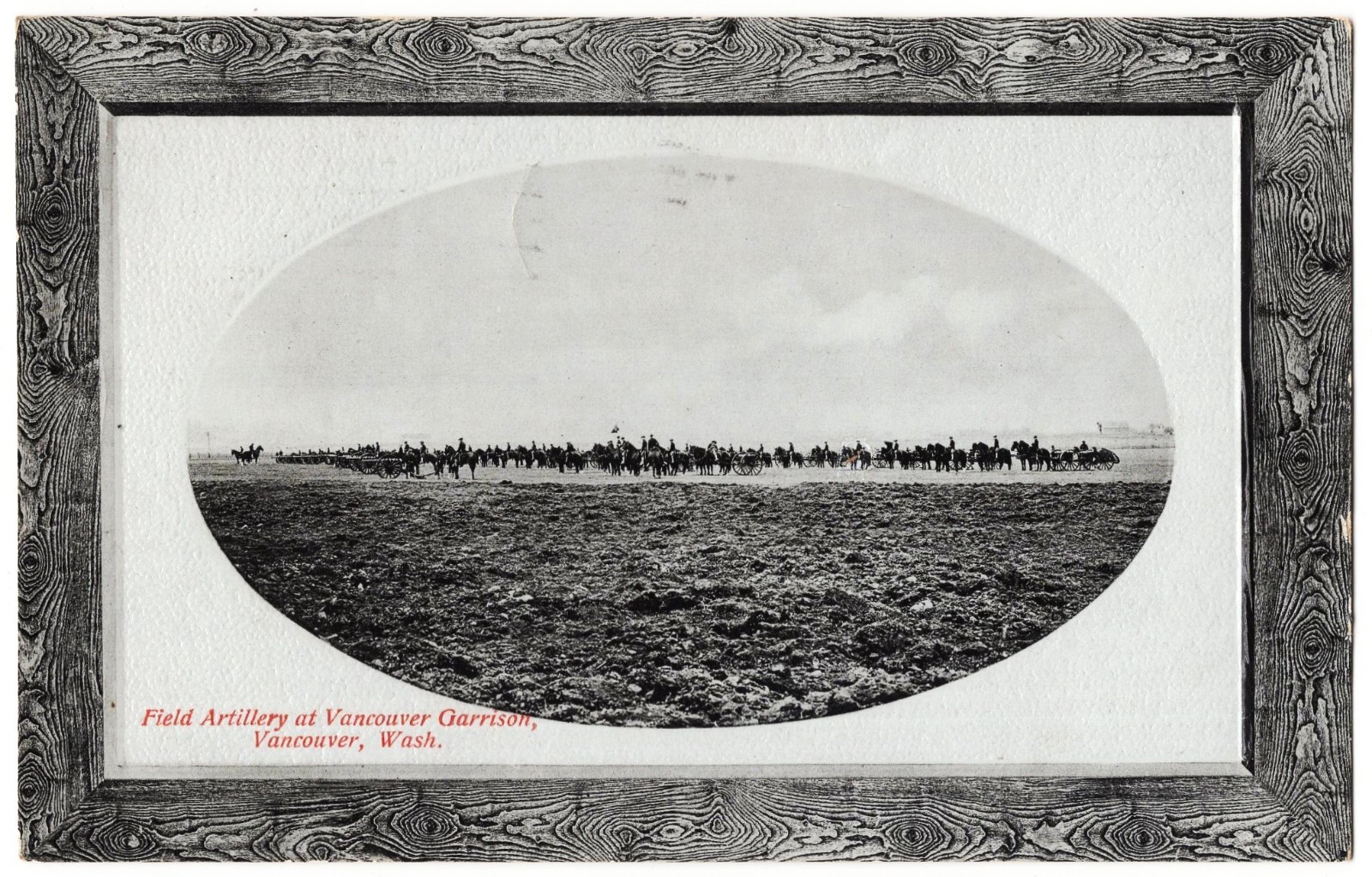 Vancouver WA - Field Artillery At Vancouver Garrison mailed 1914 antique pc