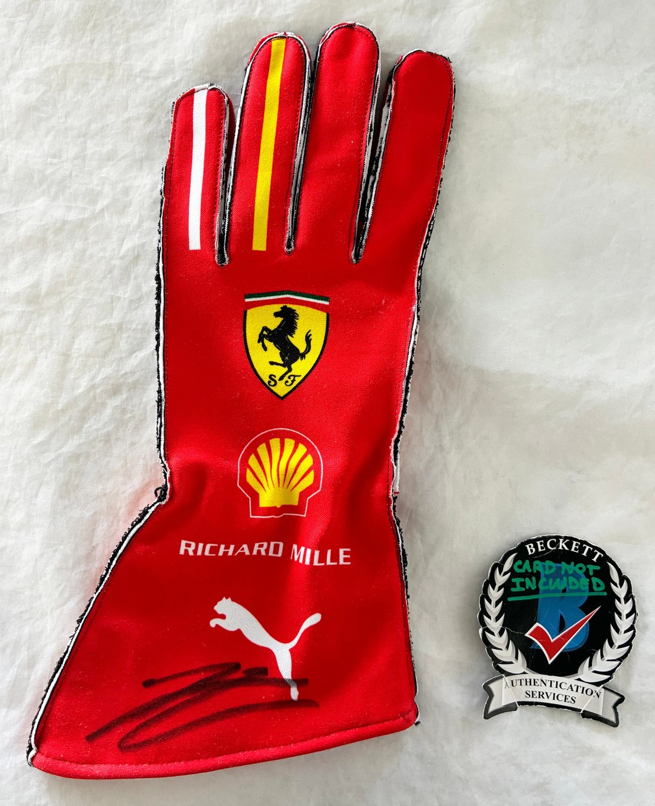 Charles Leclerc Signed Racing Glove Ferrari Formula 1 F1 Beckett BAS 1 COA