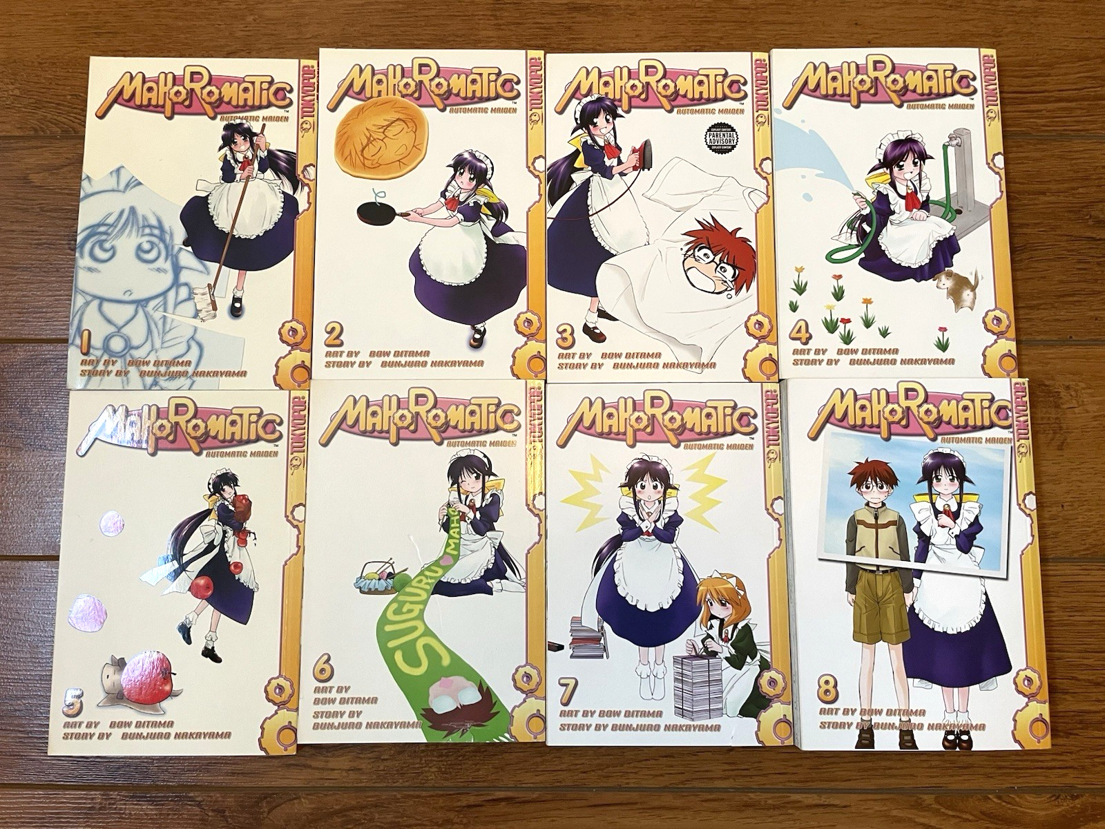 NICE LOT MAHOROMATIC MANGA BOOK SERIES 1-8 TOKYOPOP MAIDEN BUNJURO NAKAYAMA