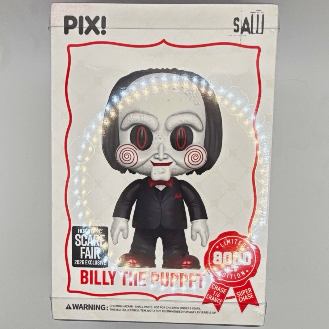 Sealed thrilljoy PIX SAW Billy the Puppet Chase Vinyl Figure Hot Topic 