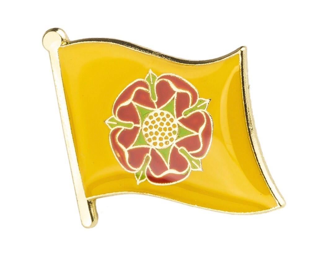 LANCASHIRE : County Flag Enamel Lapel Pin Badge (UK SELLER - FREE UK POST) 