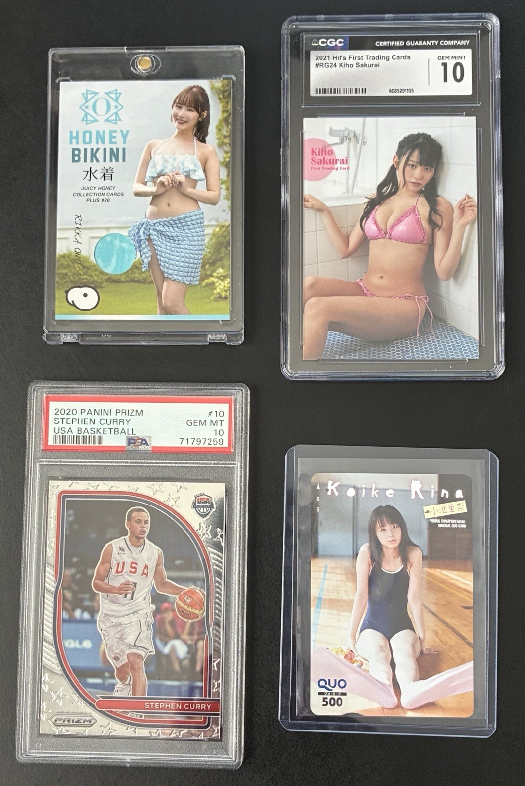 Juicy Honey PSA 10 CGC 10 Phone Card LOT Stephen Curry Kiho Sakurai Rina Koike