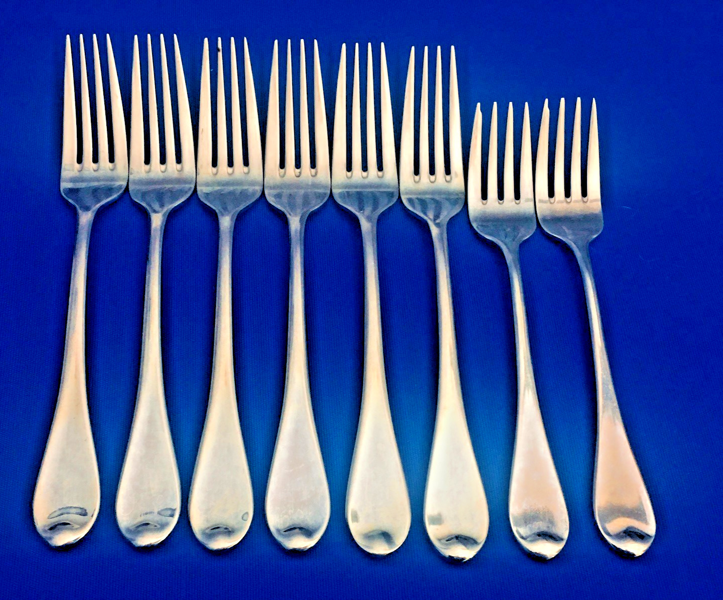 Towle Stainless Eclipse 6 Dinner Forks 2 Salad Forks Nice Condition