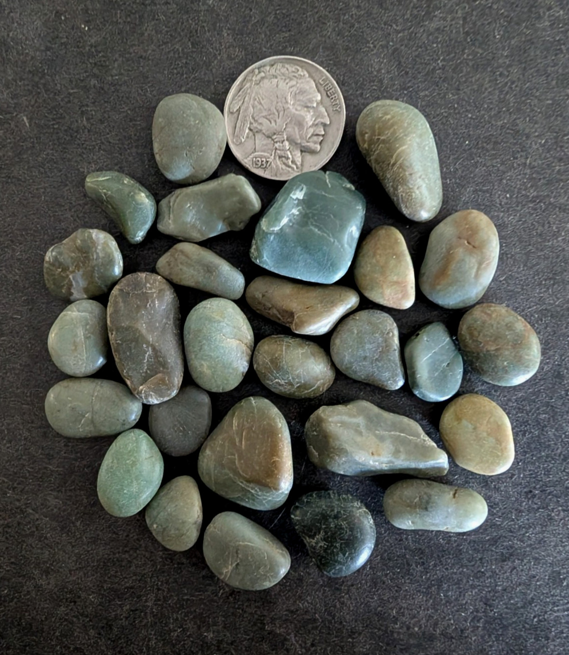 Big Sur Jade Lot 27 Medium Stones Jewelry Round Oval Teardrop
