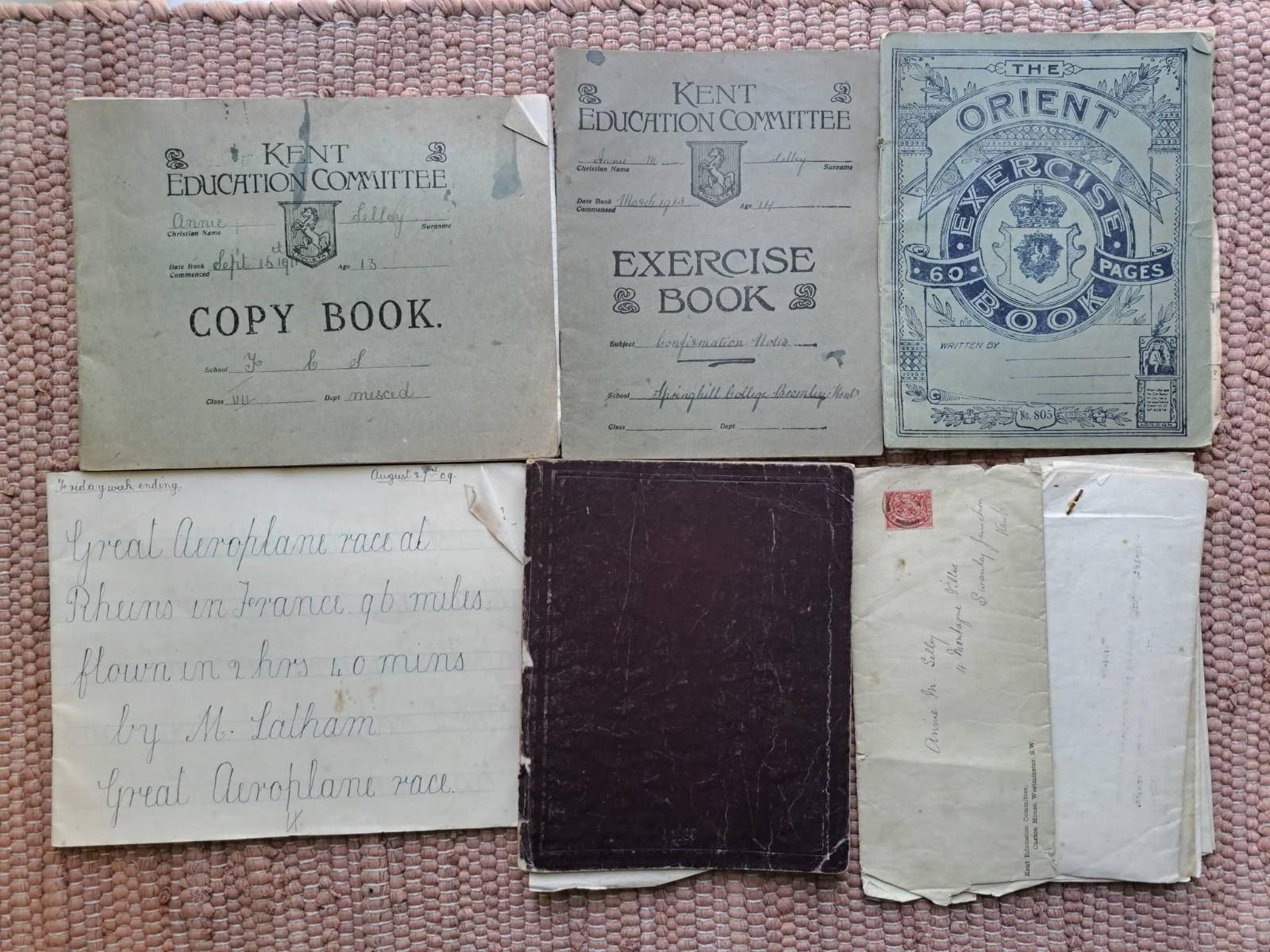 Antique 1910s Kent School Letters Books Domestic Economy School Bromley Ephemera Antique 1910s Kent School Letters Books Domestic Economy School Bromley Ephemera