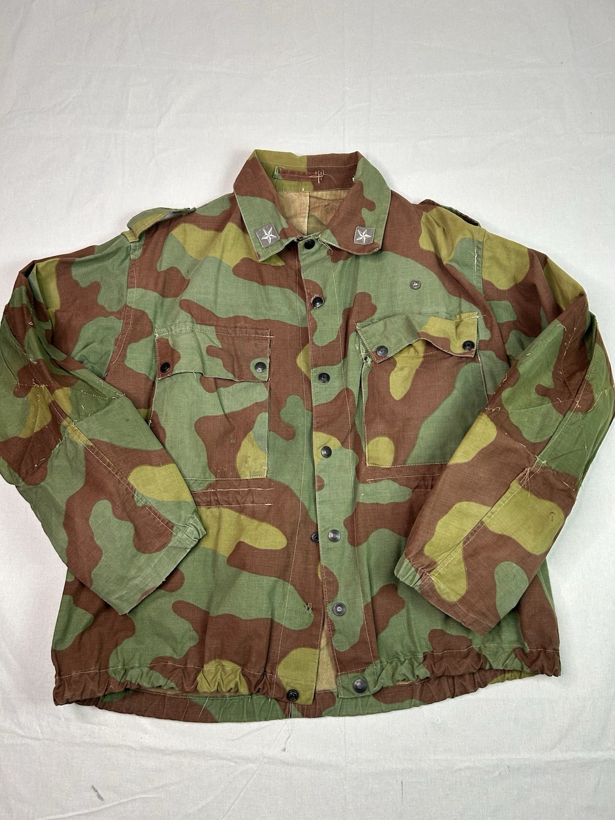 Vintage 1960s Italian Paratrooper Army San Marco Camo Jacket Men’s Large B11