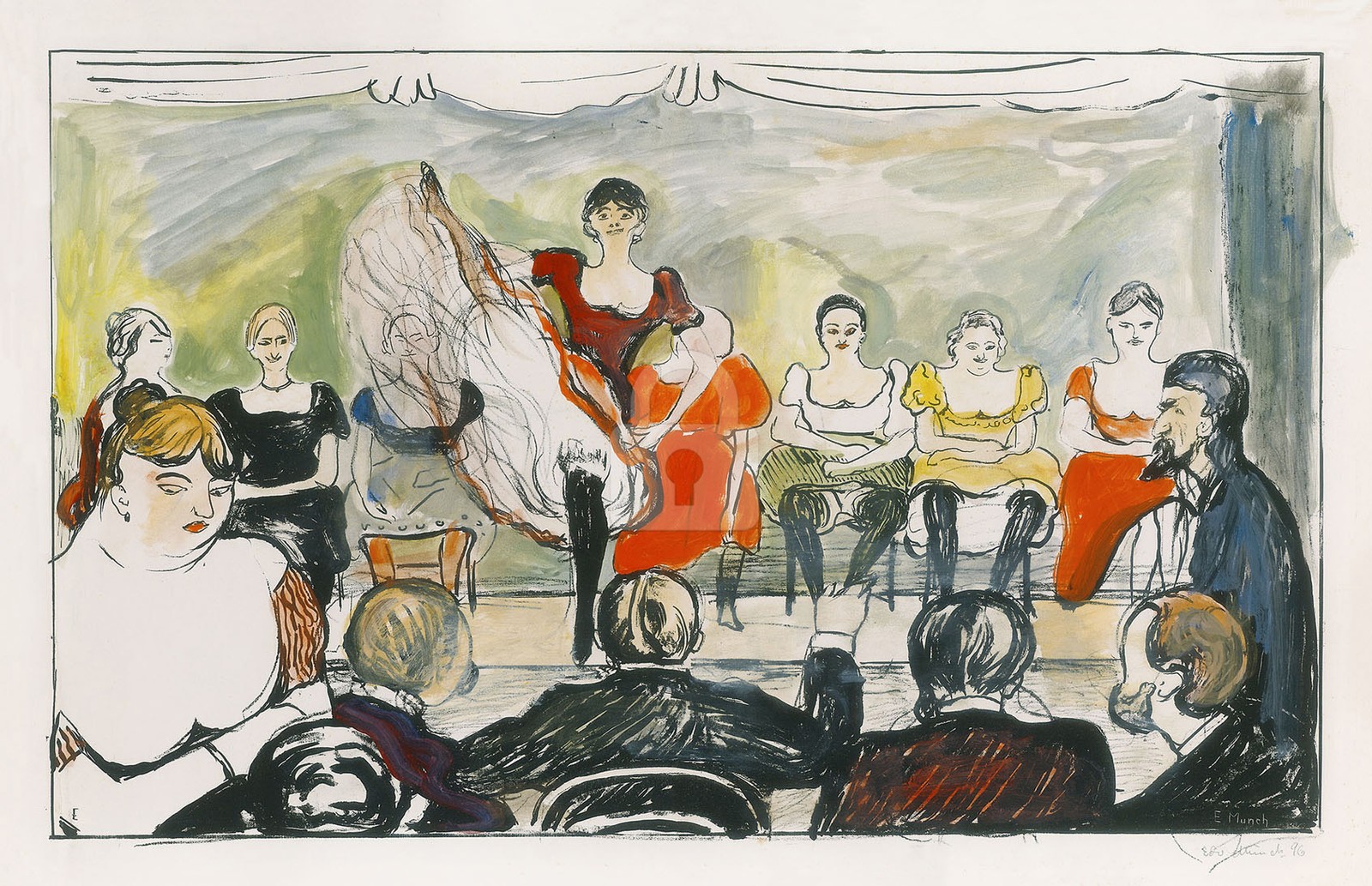 Edvard Munch, Tingletangle (1895) *Art Postcard NEW Edvard Munch, Tingletangle (1895) *Art Postcard NEW