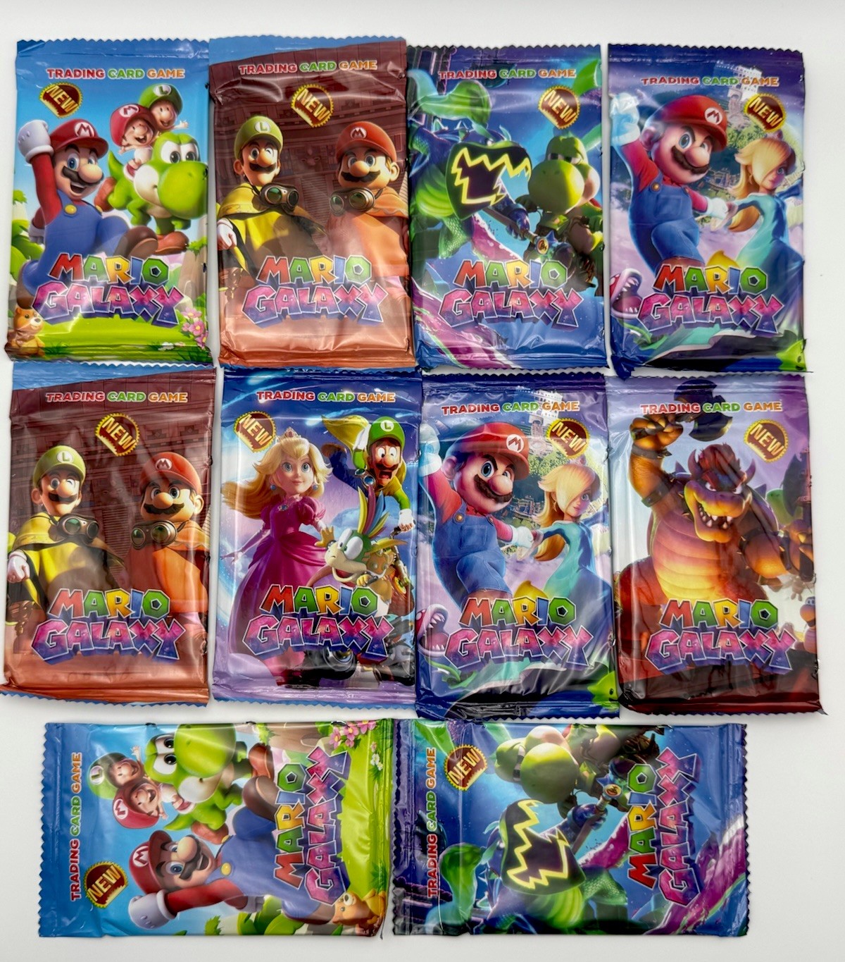Super Mario Galaxy Child Trading Card Game LOT OF 10 SEALED PACKS 🍄⭐️