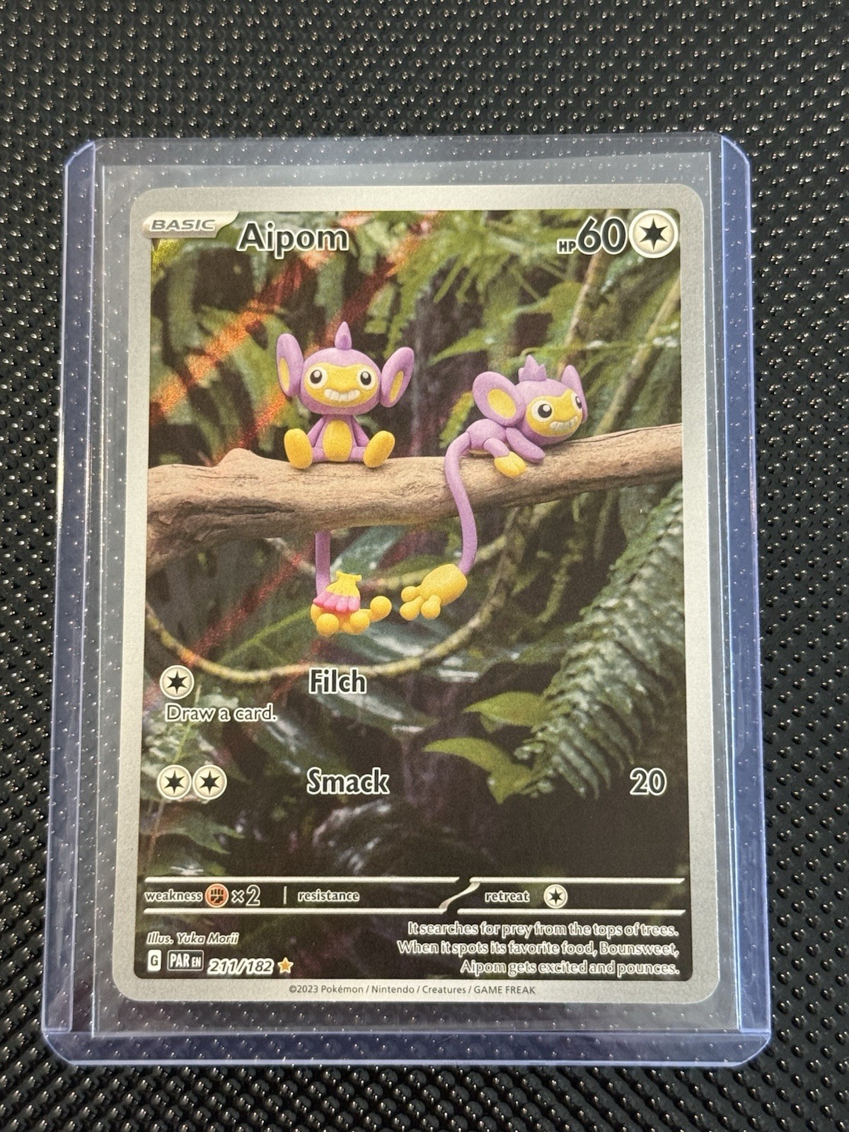 Aipom 211/182 Pokémon Paradox Rift Illustration Rare Holo Near Mint