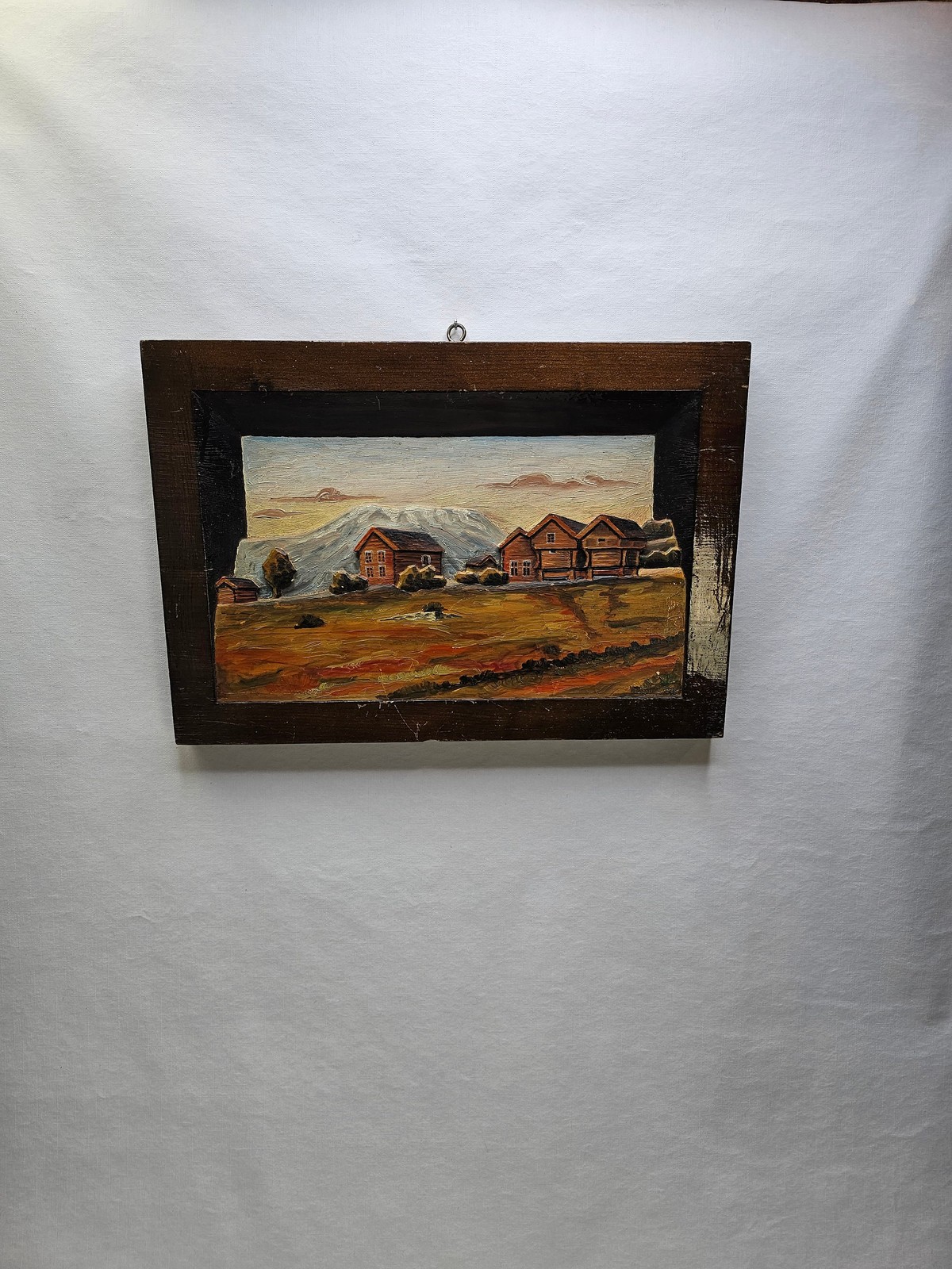 Beautiful hand-carved wooden wall art work - Norwegian art - Nordic wooden art