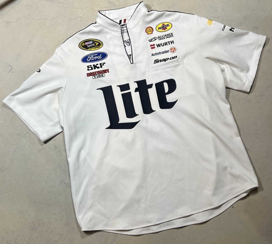 NASCAR Team Issued #2 Brad Keselowski Miller Lite Team Penske Crew Shirt XL