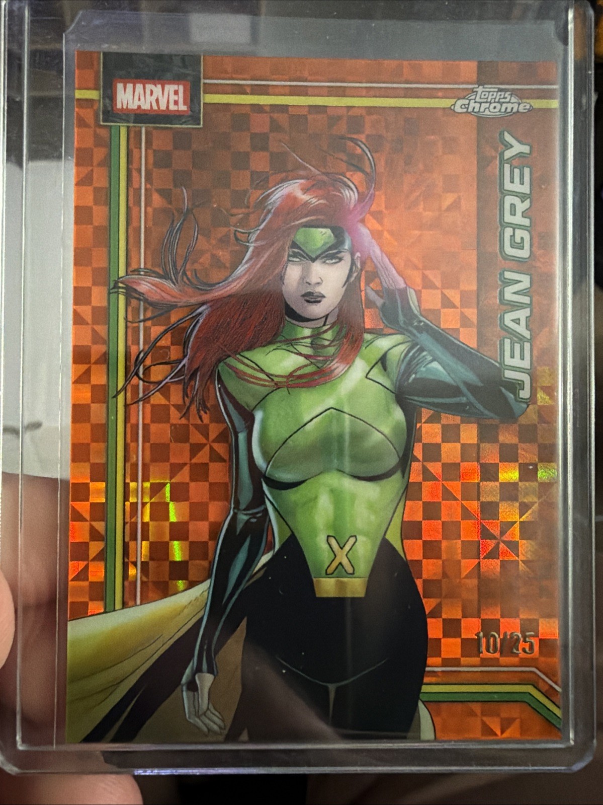 2026 Topps Chrome Marvel Jean Grey Orange X Fractor /25 2026 Topps Chrome Marvel Jean Grey Orange X Fractor /25