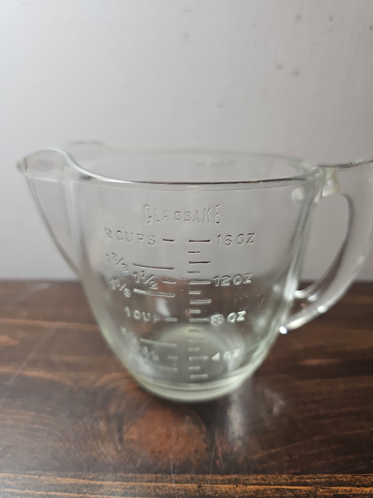 Vintage GLASBAKE Glass 2 Cup 16 Oz From Nesting Measuring Set D Handle J-2030