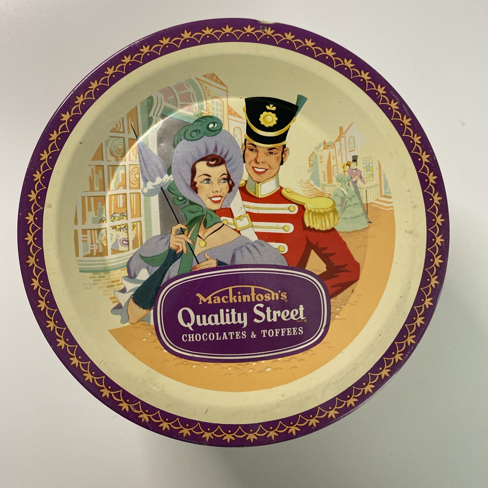 Mackintosh's Quality Street Chocolates And Toffees Tin York England VG 16 Oz Vtg