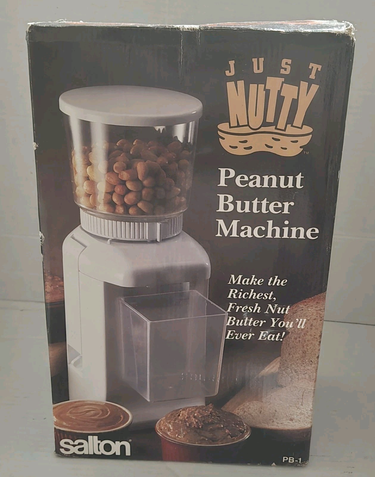Salton PB-1 Peanut Butter Machine Just Nutty Vintage Open Box