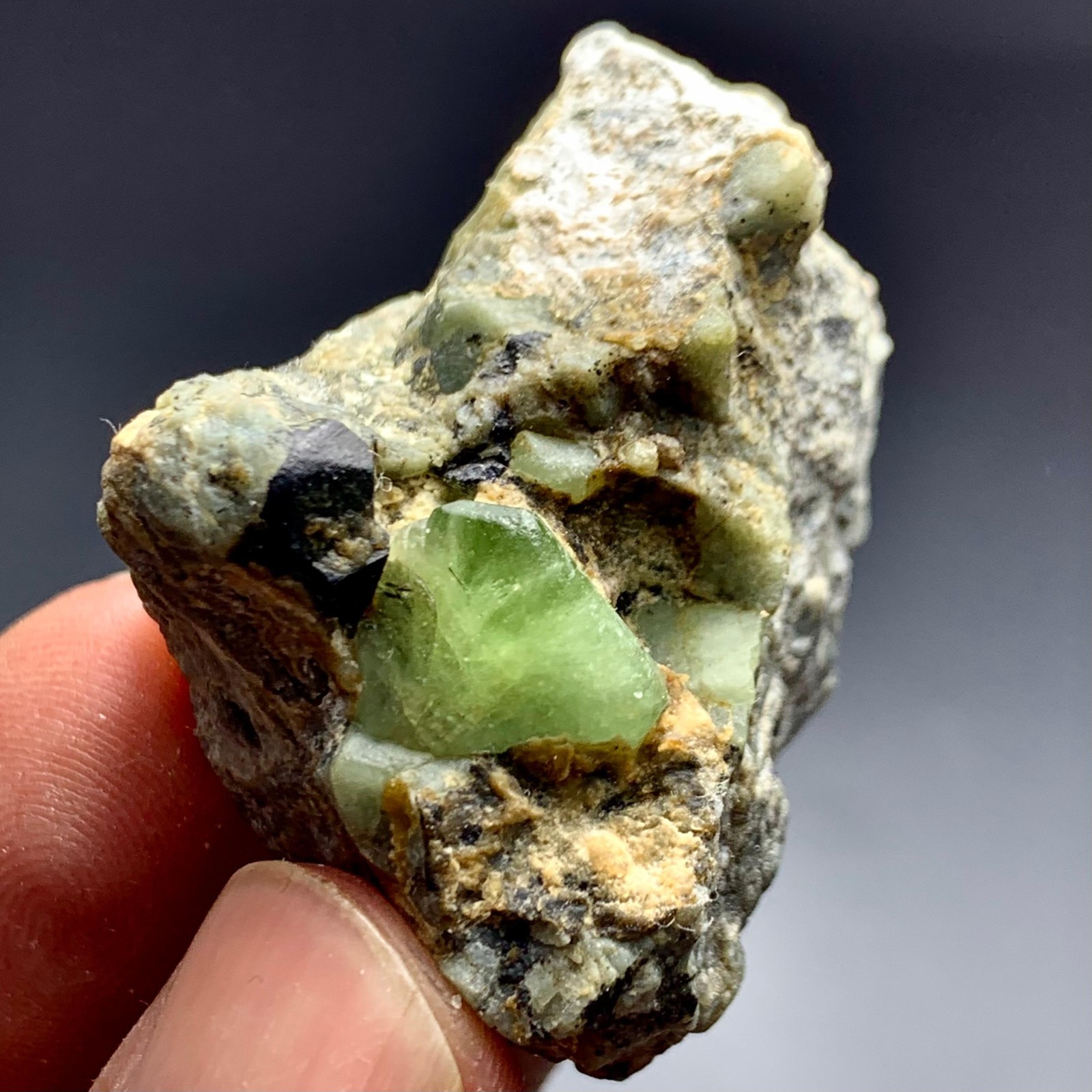 243 CT Terminated Natural Peridot Crystals Bunch SpecimenFrom Pakistan
