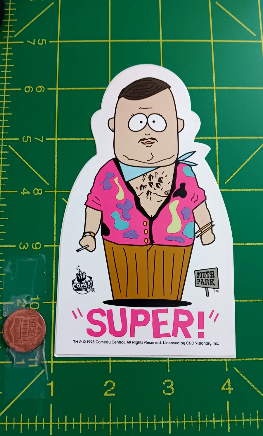 SUPER COMEDY CENTRAL SOUTH PARK VINTAGE STICKER 1997