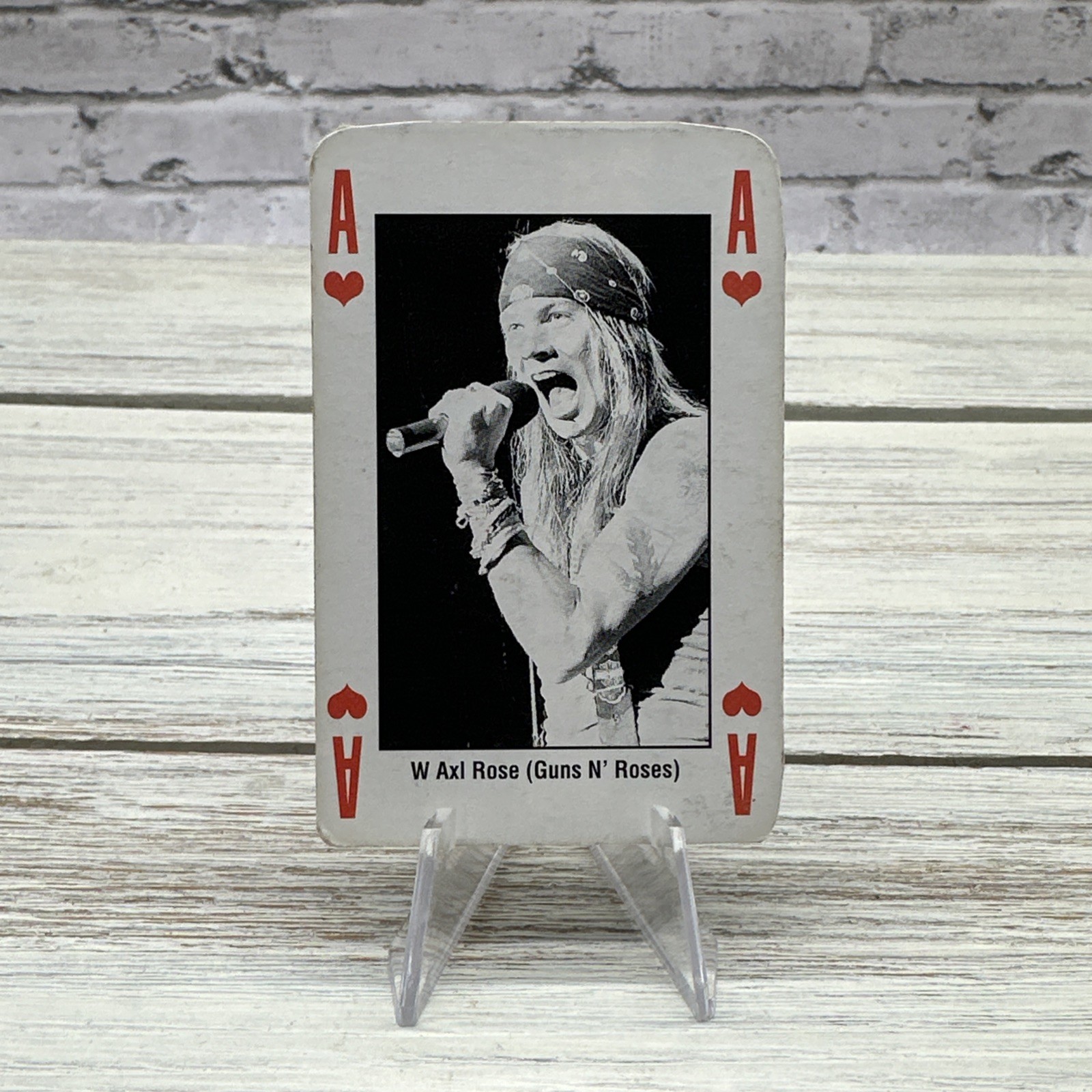 1993 Kerrang The King Of Metal Axl Rose Guns and Roses Rookie Playing CARD