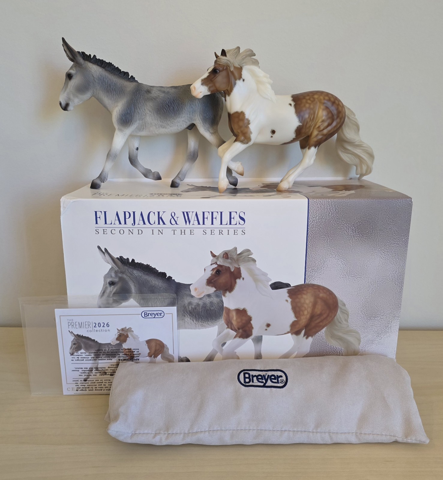 Breyer Traditional Model Horse Donkey Set FLAPJACK & WAFFLES #B-CS-10656 Premier