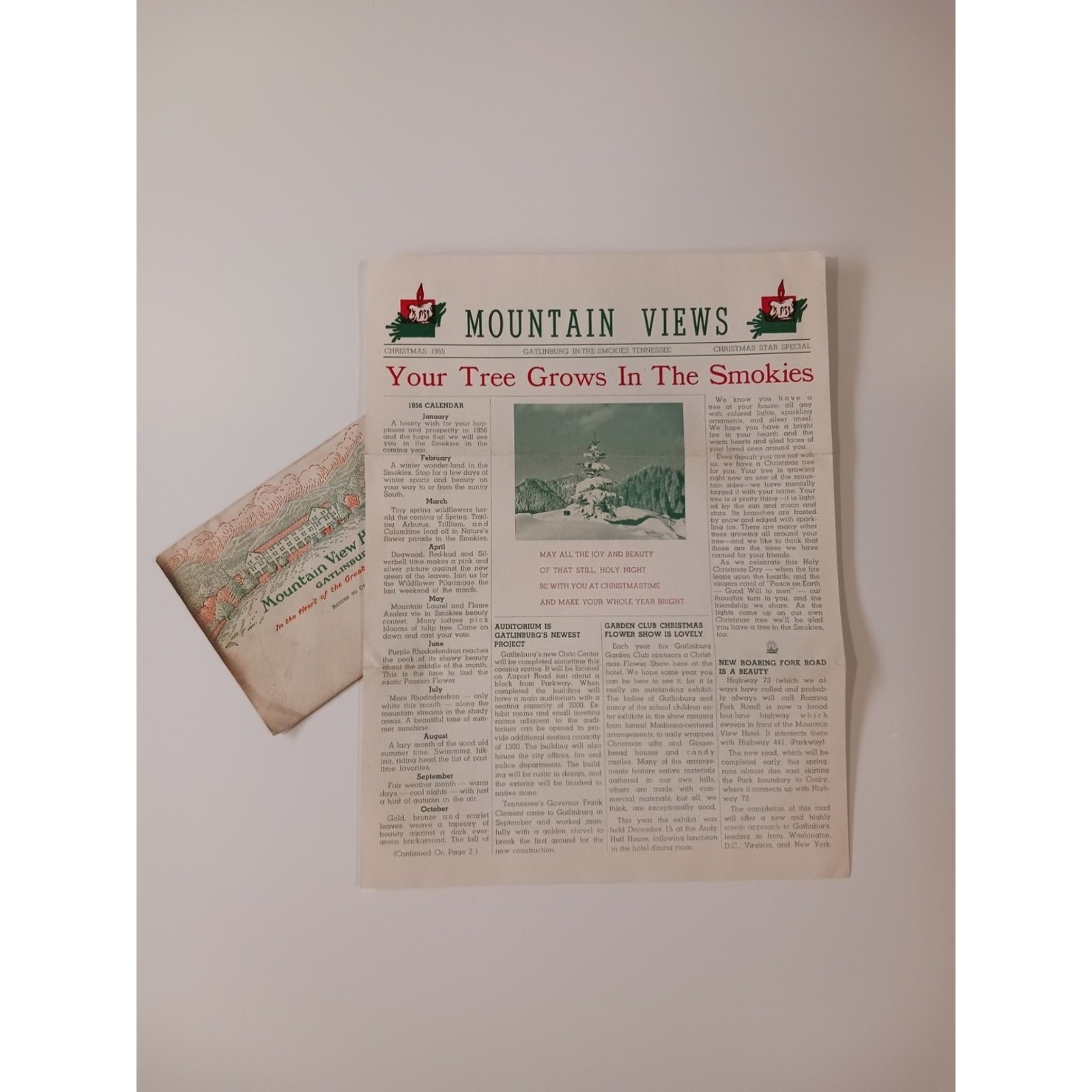 1955 Christmas Mountain Views Gatlinburg TN Smokies Tourism Periodical
