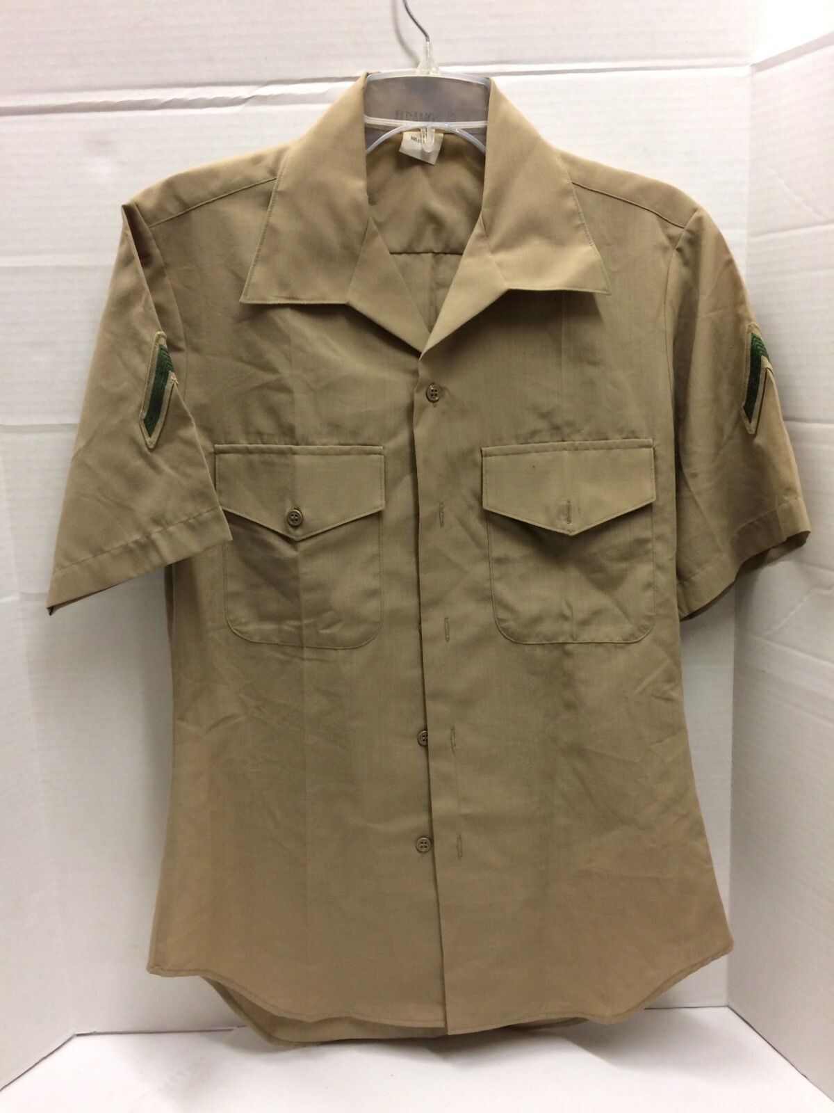 1940\'s-50\'s Vintage U.S. Military short Sleeve Button Up Size 15
