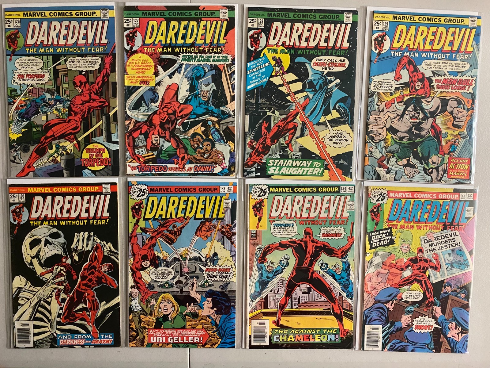 Daredevil lot #126-157 Marvel 1st Series (average 5.0 VG/FN) 26 total (1975-'79)