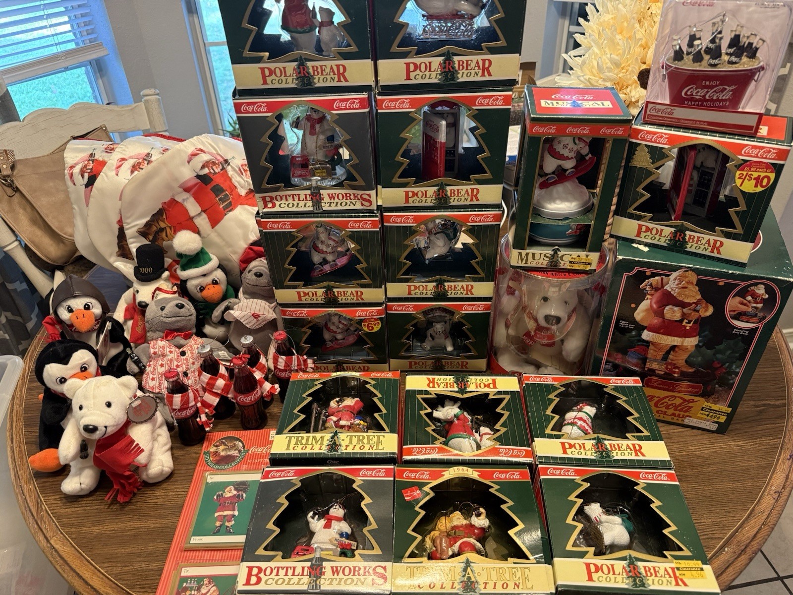 Coca Cola Vintage Ornaments/ Collection LOT Of Christmas Items