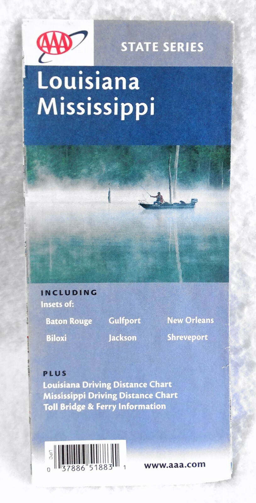 Vintage 2002-2004 Louisiana-Mississippi AAA State Series Map